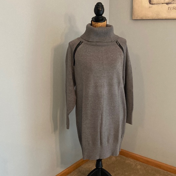 bebe Sweaters - Bebe Gray Turtleneck Sweater Dress Women Size Medium